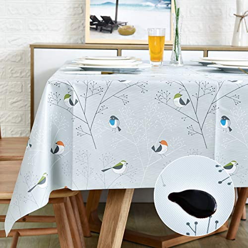 52 X 72 Table Cloth Washable Table Cover with Dust-Proof Wrinkle Resistant for Restaurant Indoor and Outdoor Dining Cattle and Pasture Pastoral Rectangle Tablecloth Picnic 